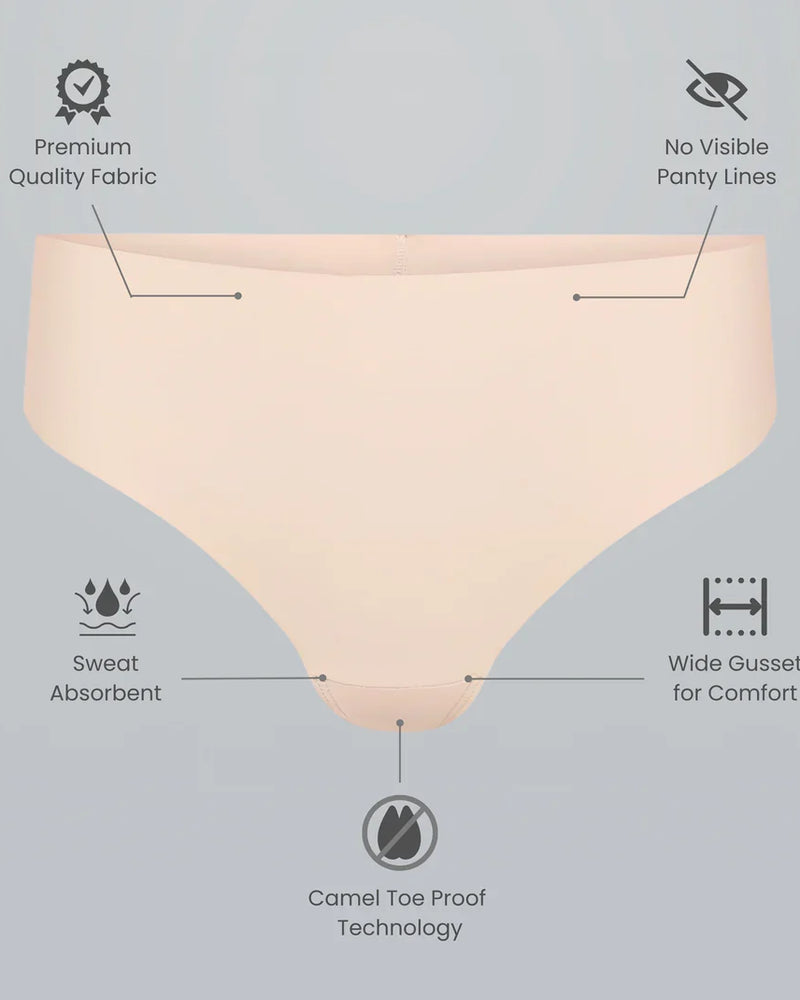 Seamless Camel Toe Thong