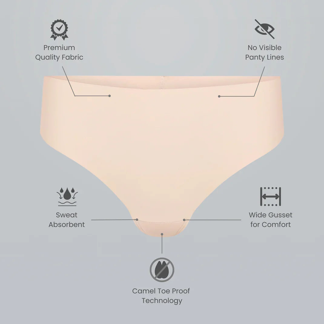 Seamless Camel Toe Thong