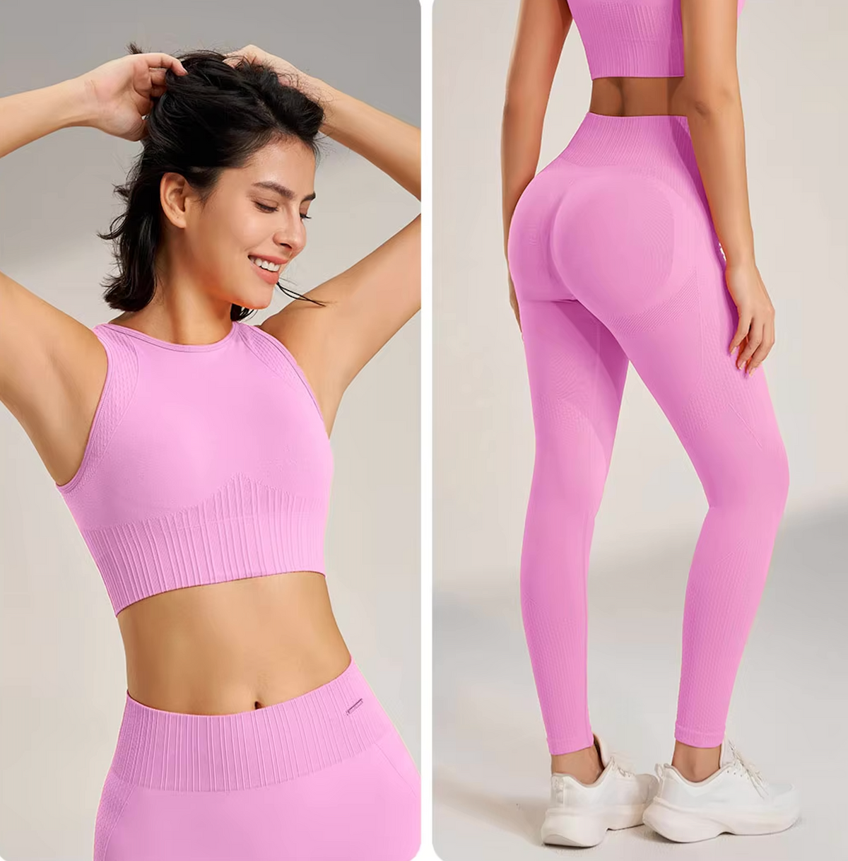 Two pieces Set - High Rise Seamless Lifting