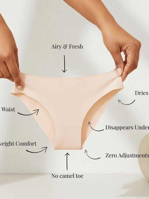 Invisible Camel Toe Panties - Mid Rise