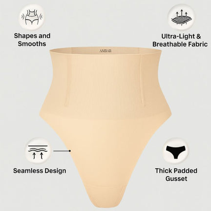 Tummy Control Camel Toe Proof Thong